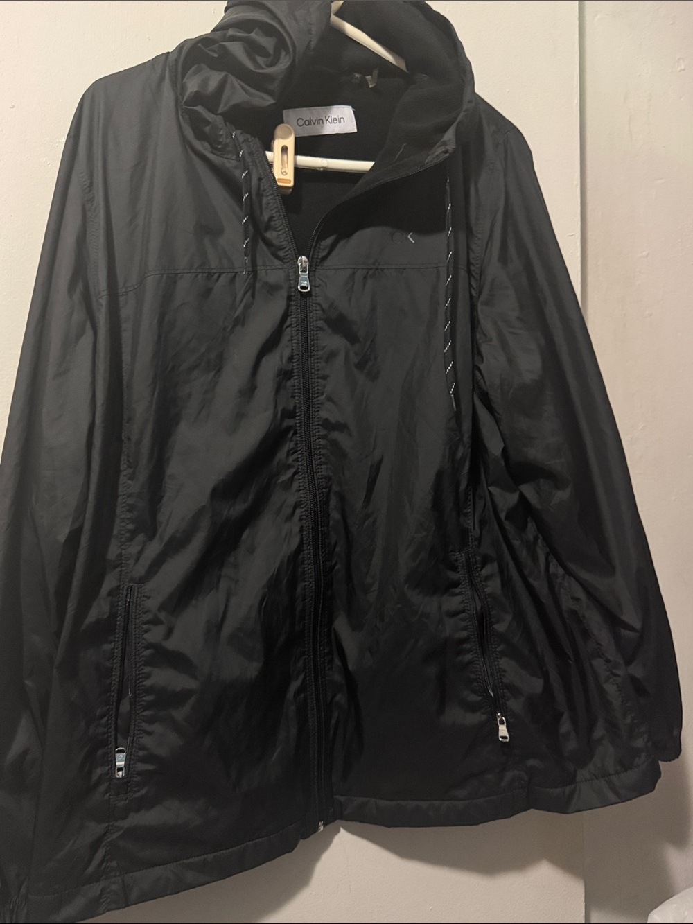 Calvin Klein Black Hooded Bomber Jacket